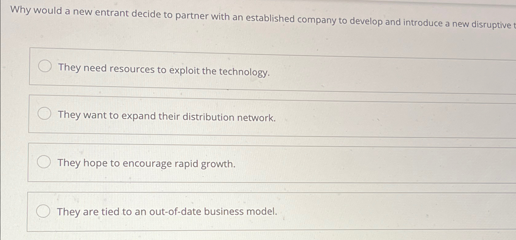  Why would a new entrant decide to partner with an established