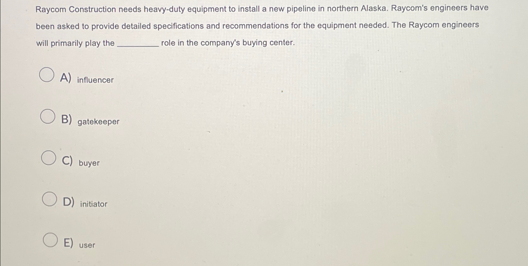  Raycom Construction needs heavy-duty equipment to install a new pipeline in