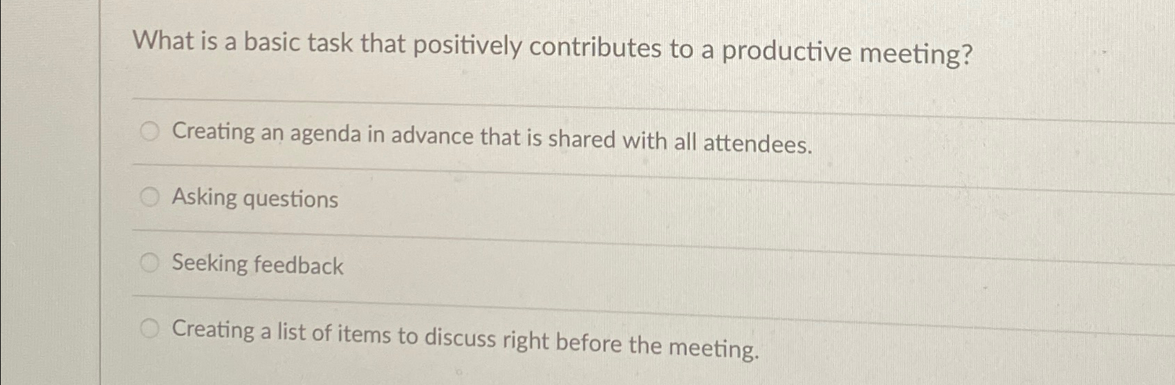  What is a basic task that positively contributes to a productive