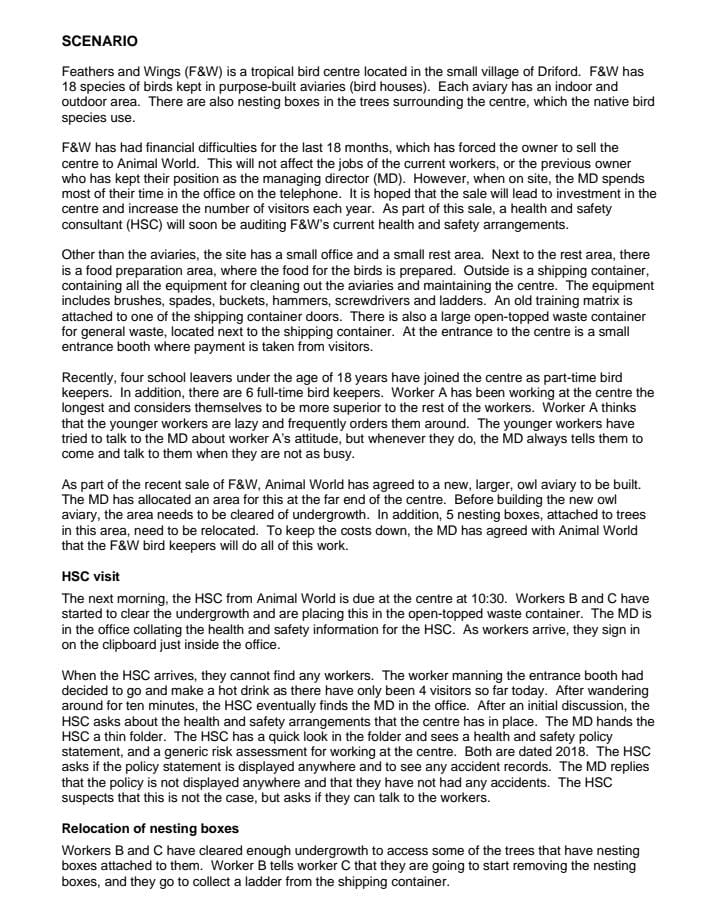  Task 1: Demonstrating management commitment 1 How does the Managing Director