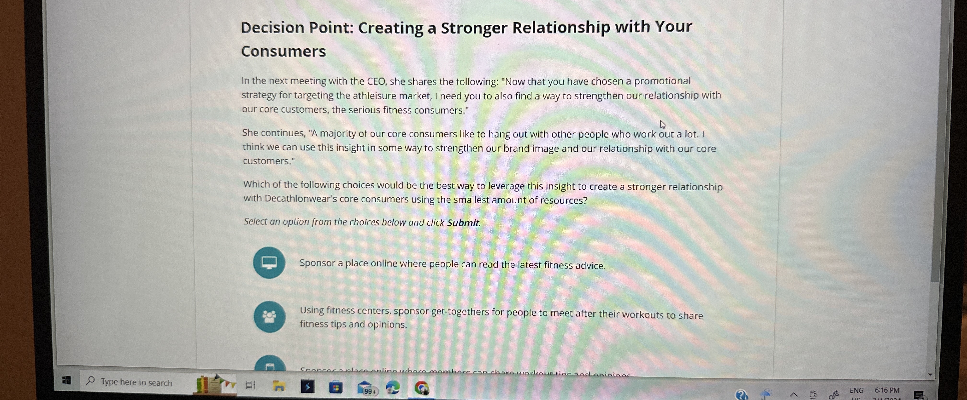  Decision Point: Creating a Stronger Relationship with Your Consumers In the