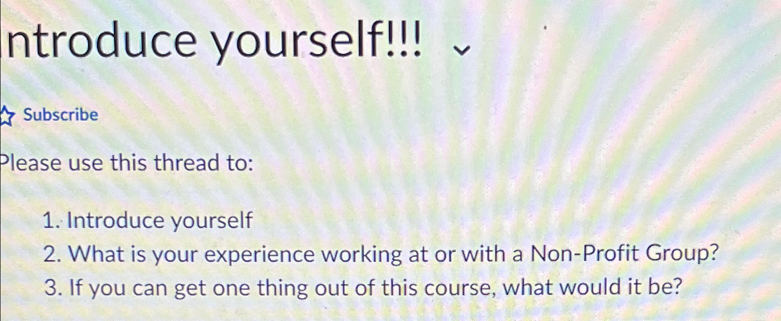  ntroduce yourself!!! Subscribe Please use this thread to: Introduce yourself What