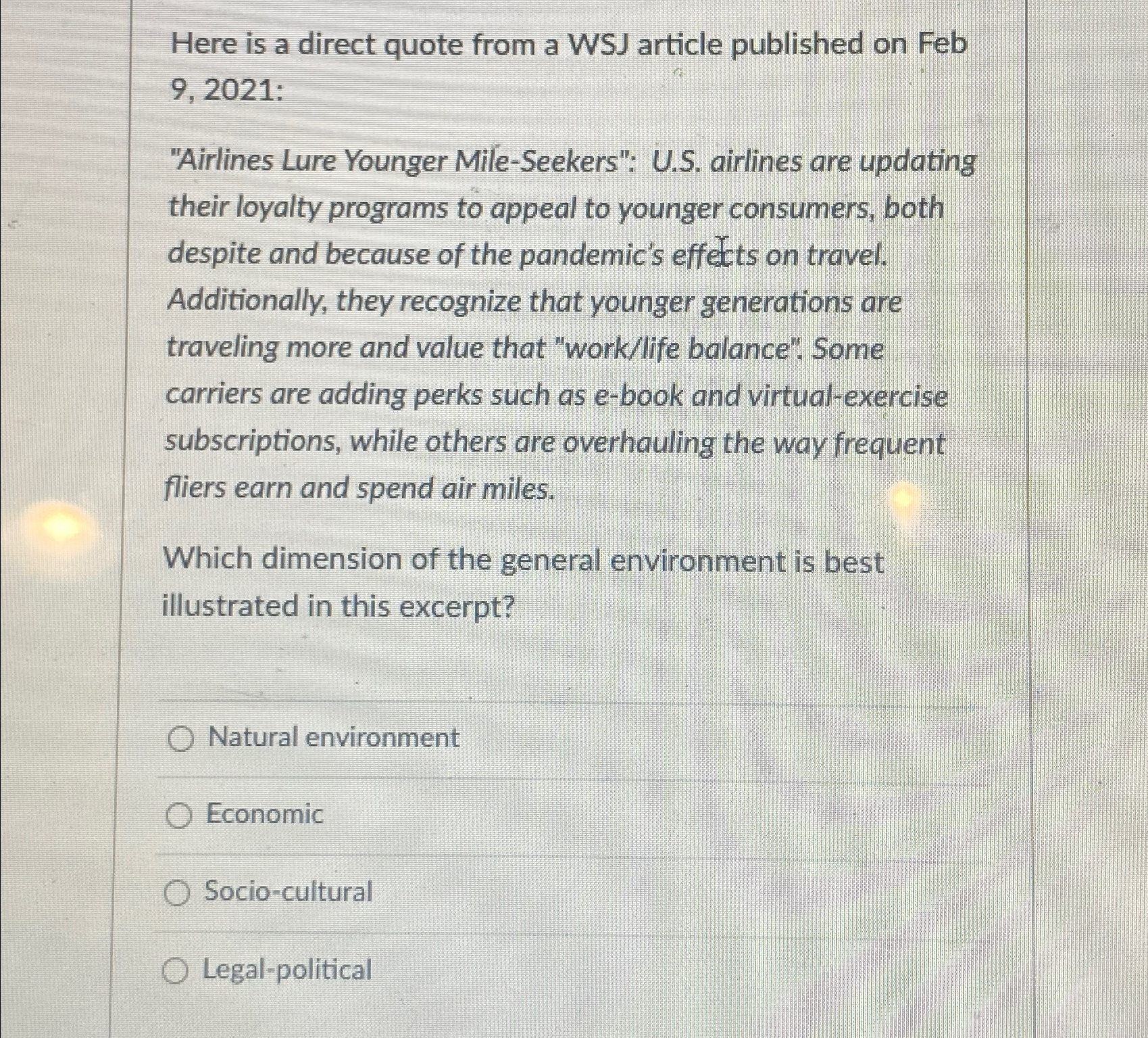  Here is a direct quote from a WSJ article published on