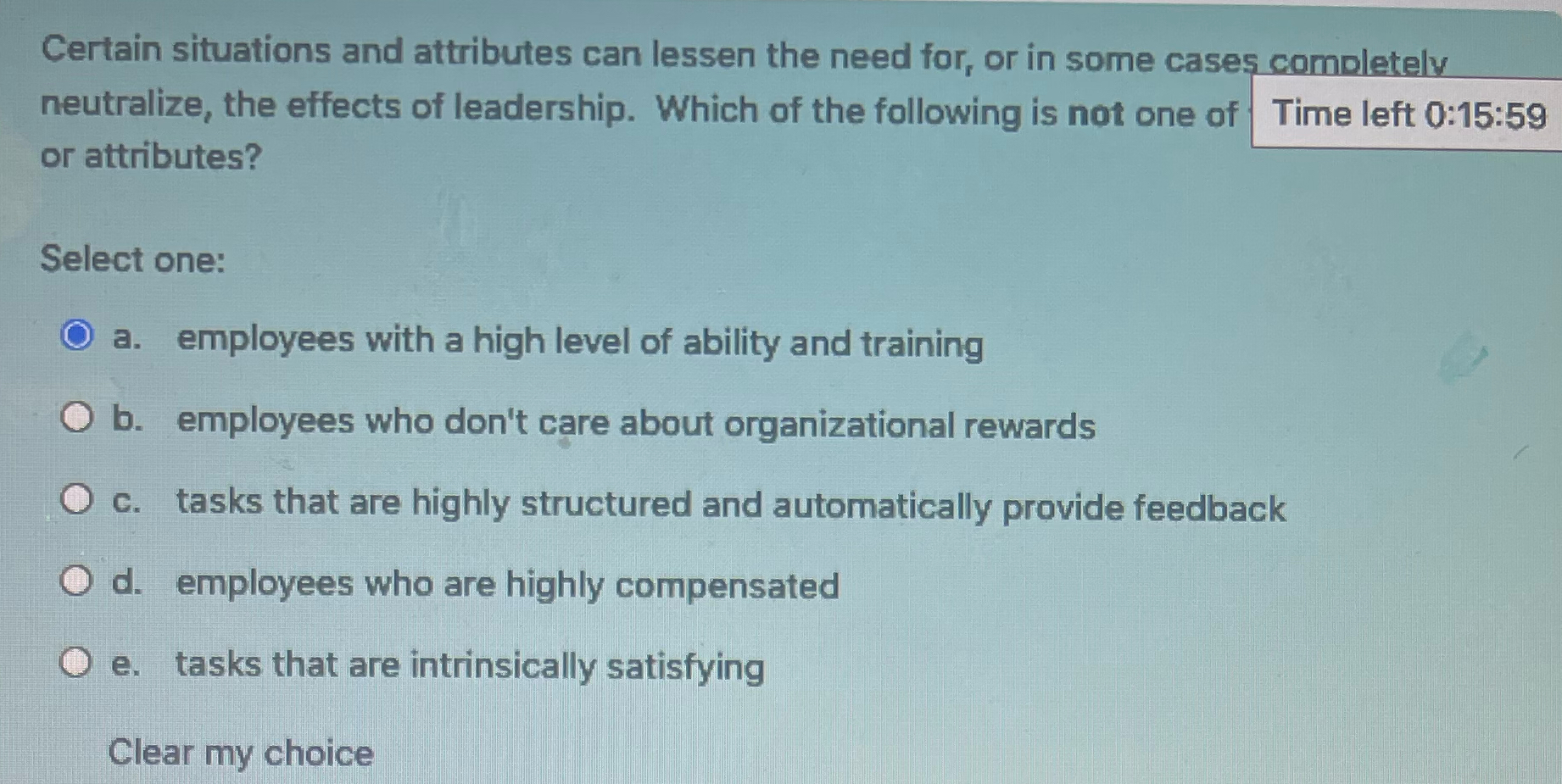  Certain situations and attributes can lessen the need for, or in