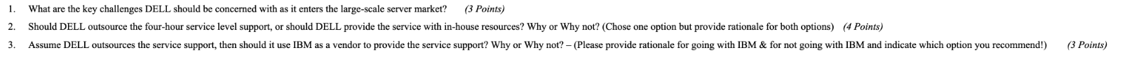  What are the key challenges DELL should be concerned with as