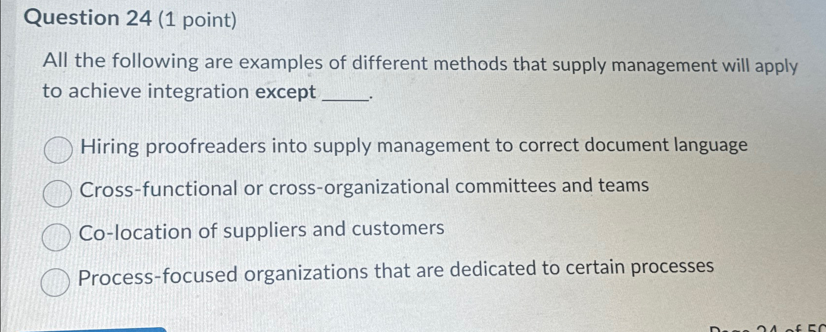  Question 24(1 point) All the following are examples of different methods