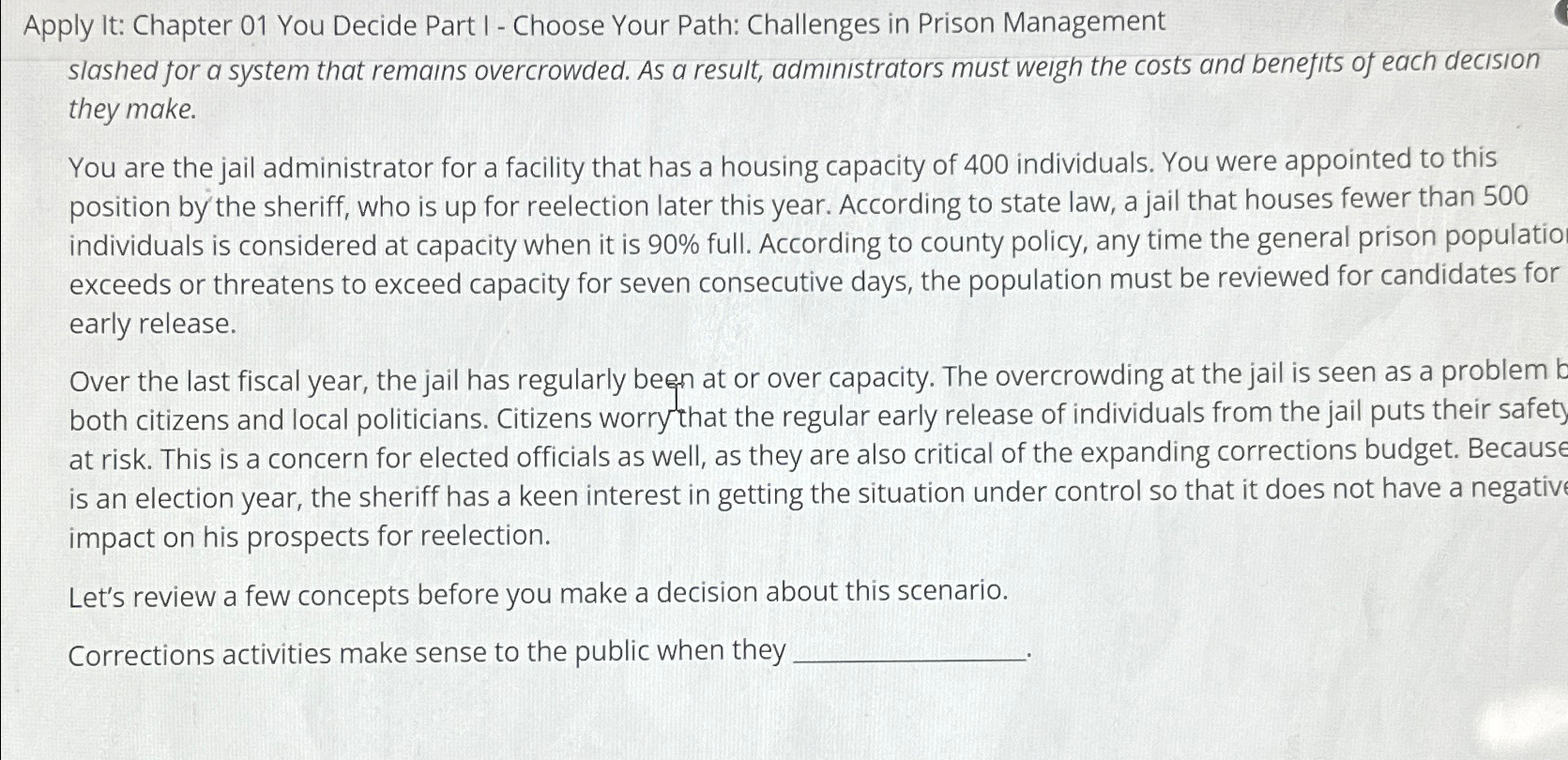  Apply It: Chapter 01 You Decide Part I - Choose Your