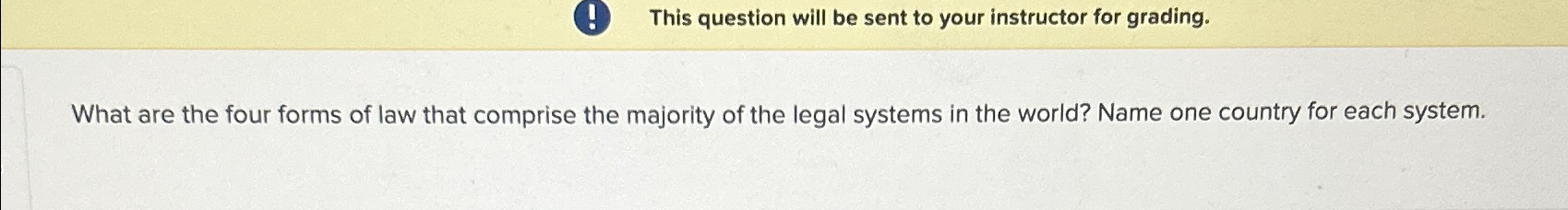  (!) This question will be sent to your instructor for grading.