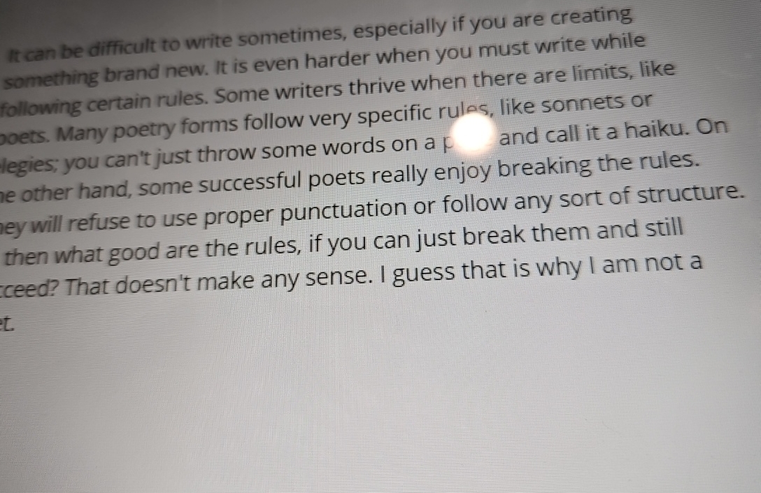  It can be difficult to write sometimes, especially if you are