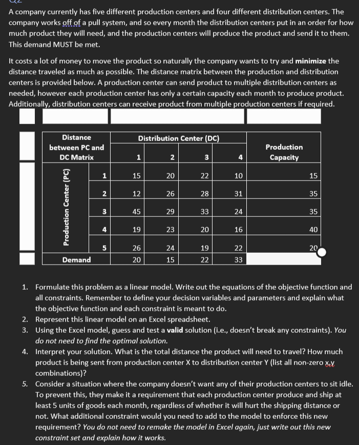 make a table consisting set, parameter, and decision variables. write the