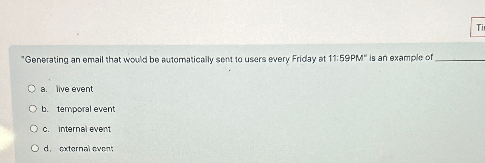  "Generating an email that would be automatically sent to users every
