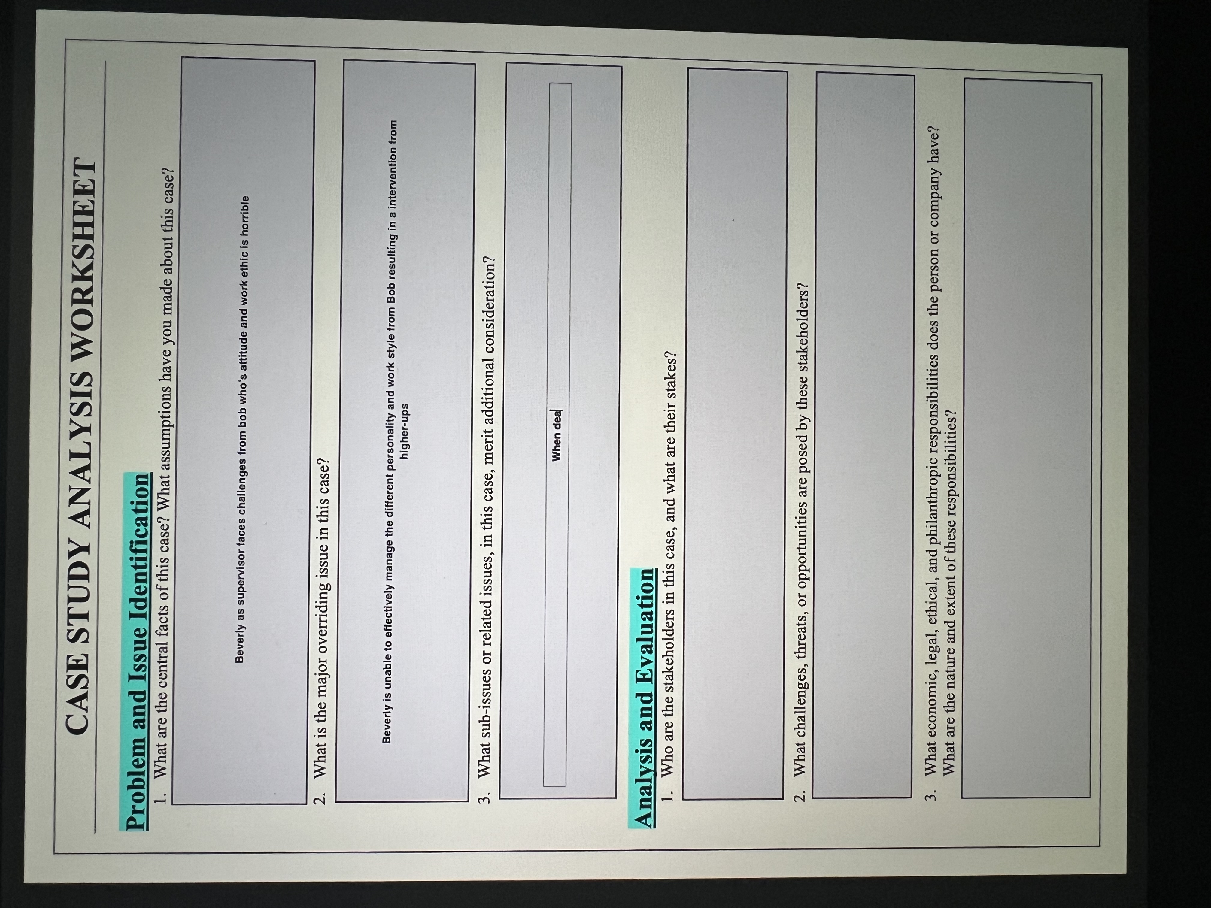  CASE STUDY 5 Beverly Comes Full Circle Background Information Beverly Wyman