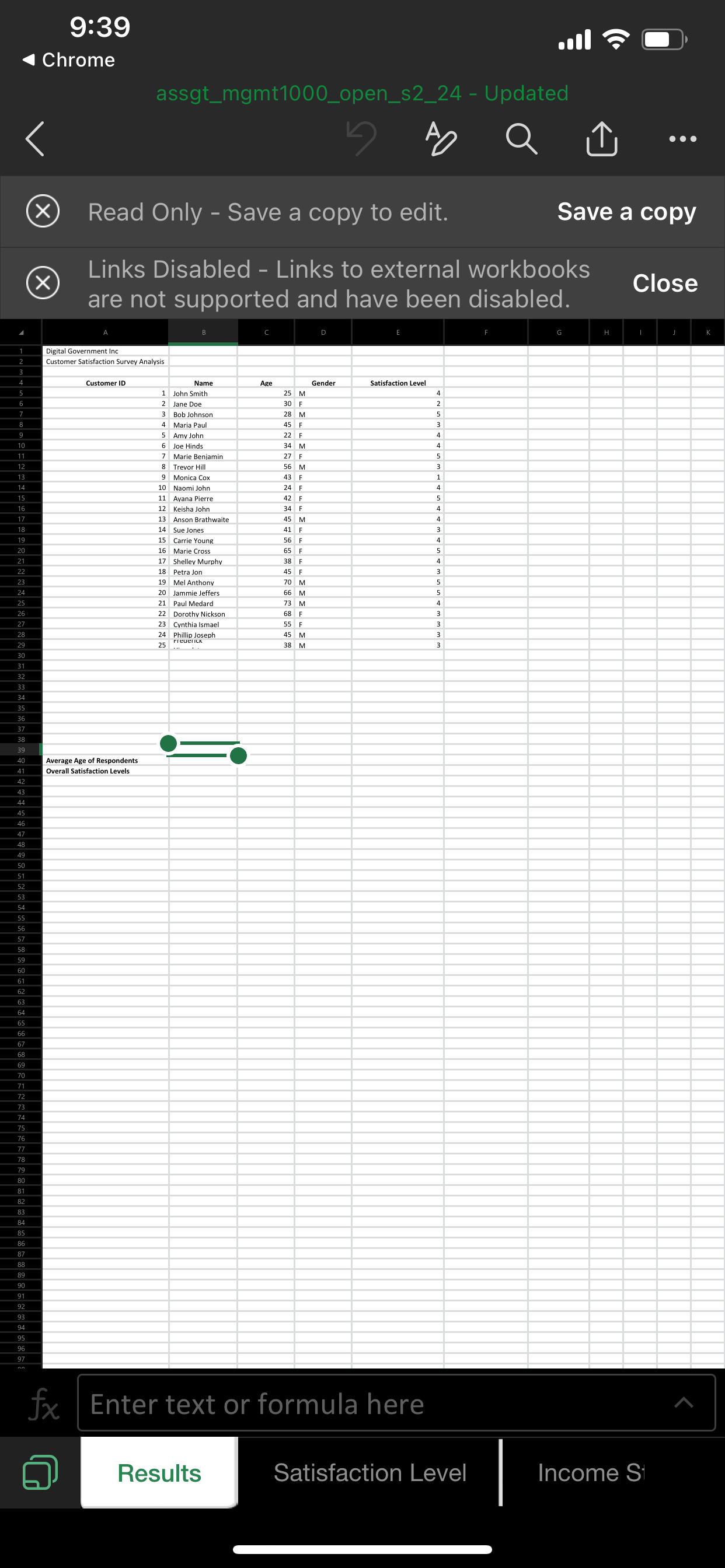  MS Excel Assignment Instructions For this part of the assignment browse