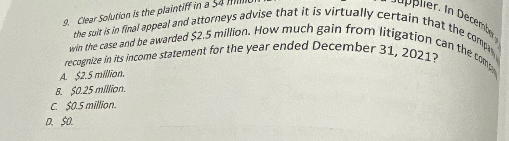  Clear Solution is the plaintiff in a $4 the suit is