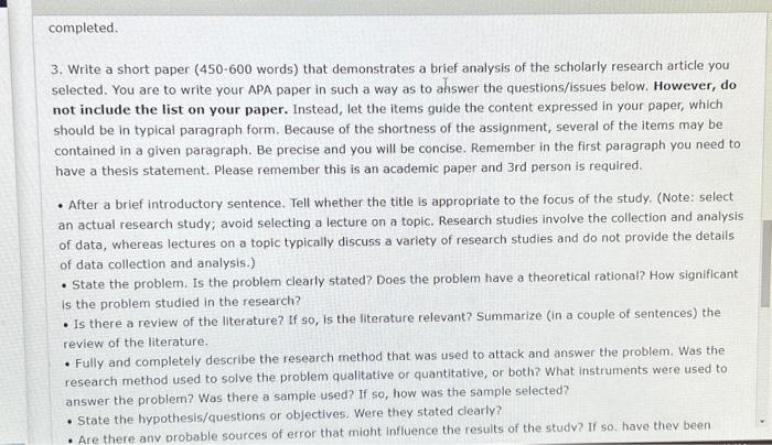 your APA paper in such a way as to ahswer the questions/issues