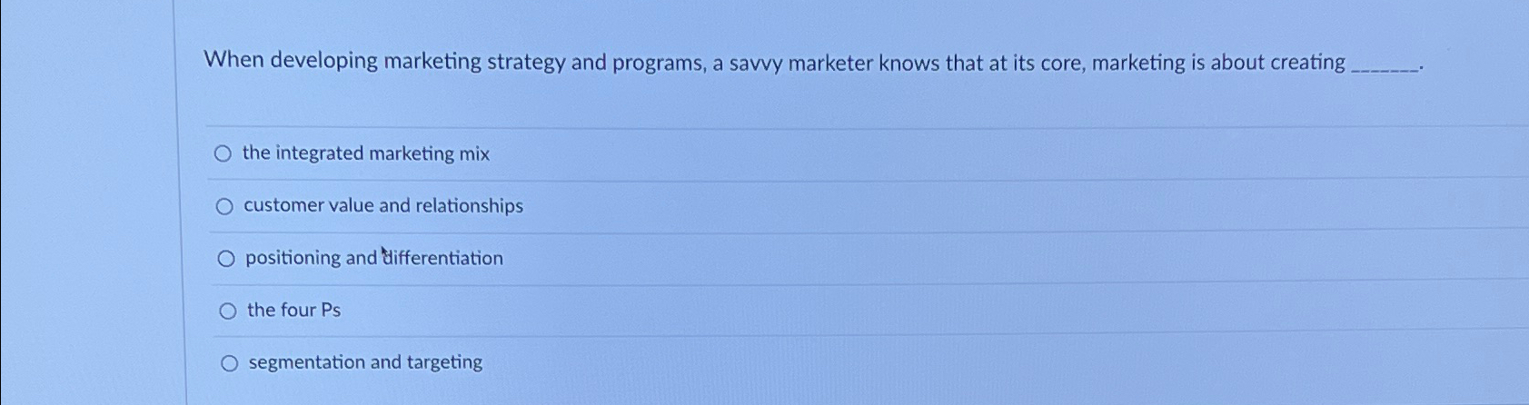  When developing marketing strategy and programs, a savvy marketer knows that