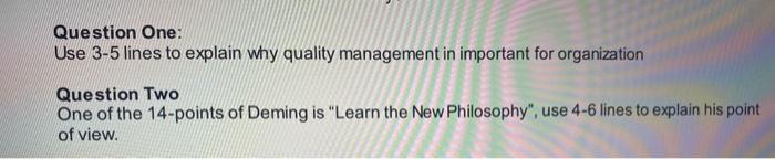 please solve it by typing Question One: Use 3-5 lines to explain