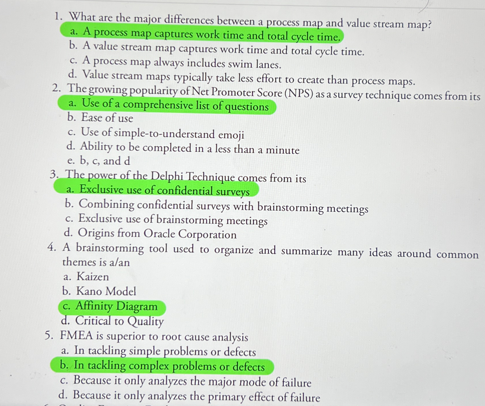  What are the major differences between a process map and value