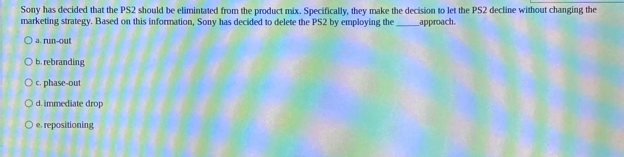  Sony has decided that the PS2 should be elimintated from the