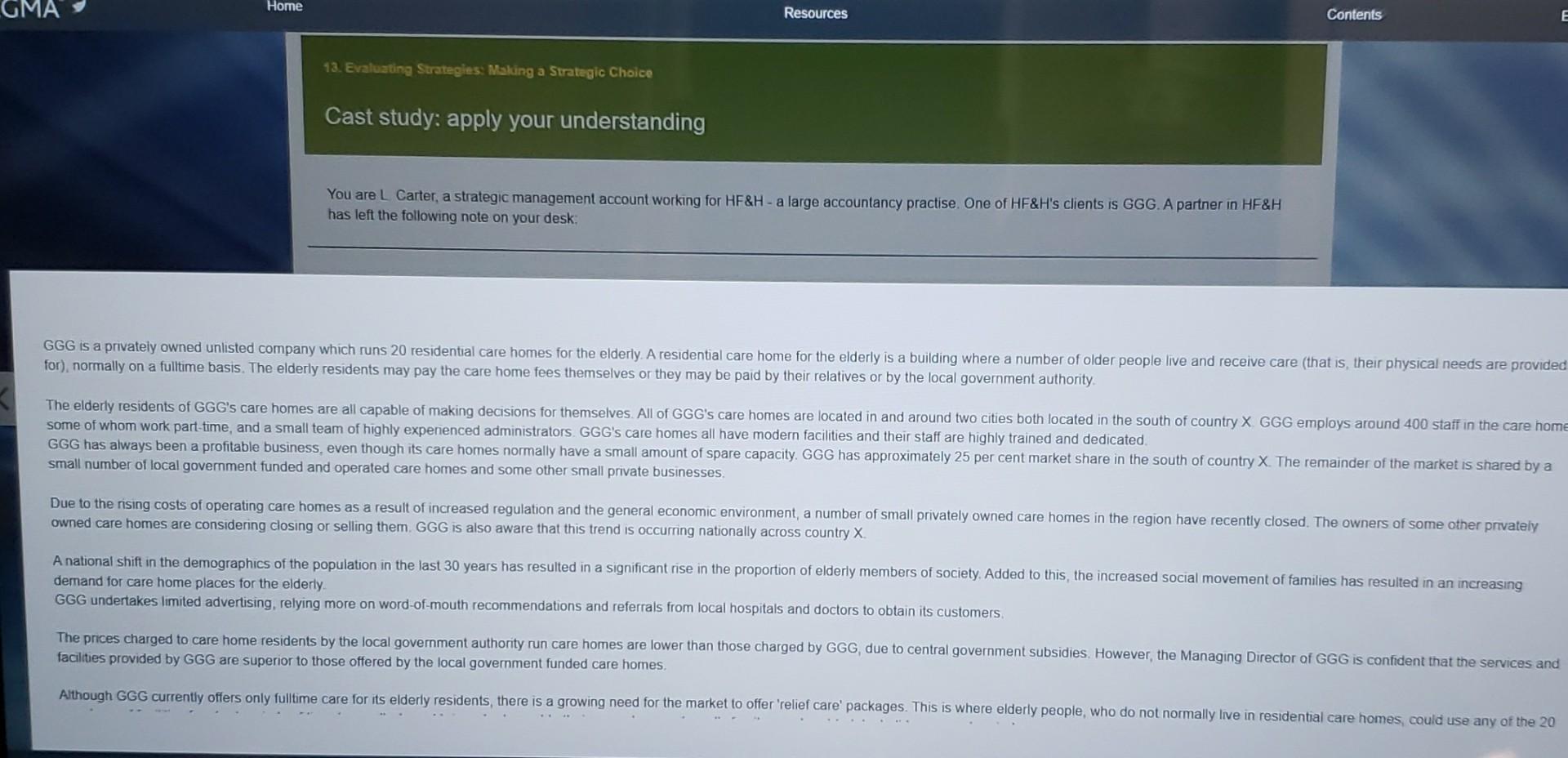HF\&H's clients is GGG. A partner in HF\&H has left the following