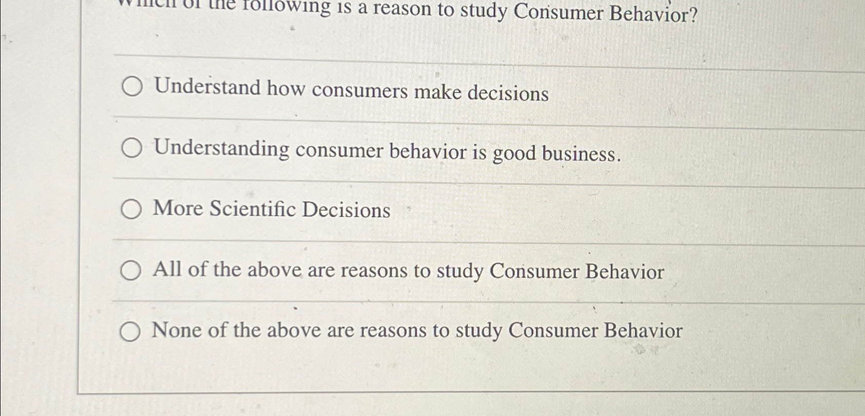  Ionlowing is a reason to study Consumer Behavior? Understand how consumers