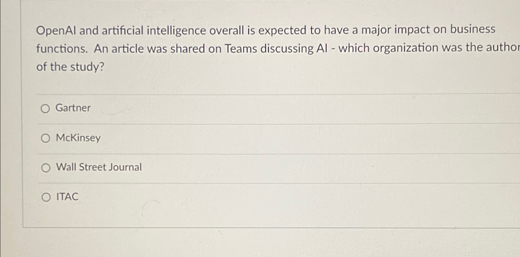  OpenAl and artificial intelligence overall is expected to have a major