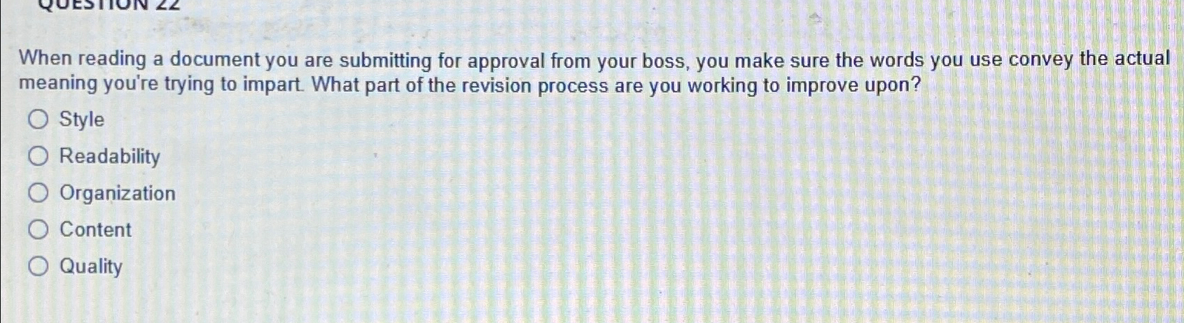  When reading a document you are submitting for approval from your