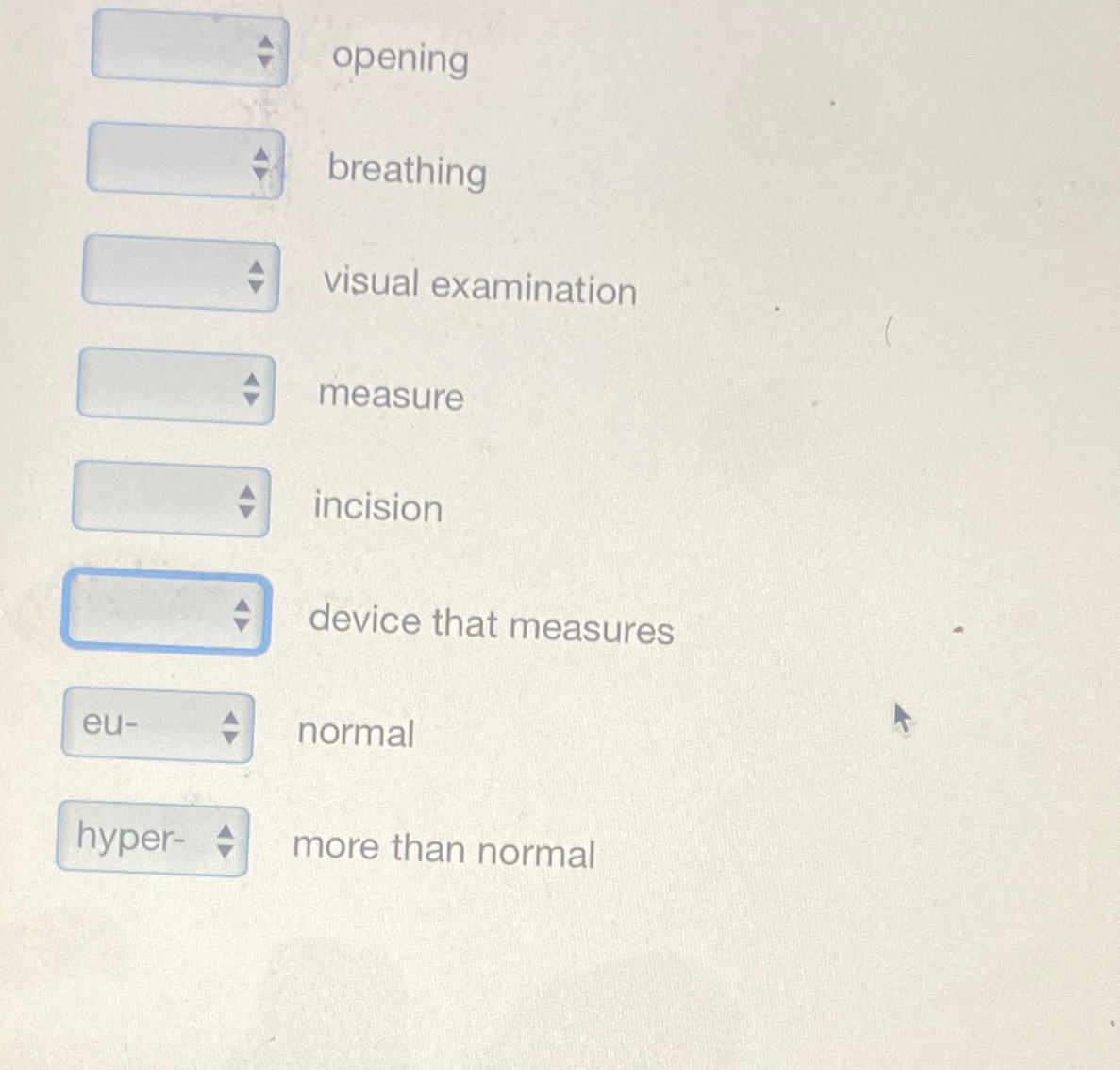  opening breathing visual examination measure incision device that measures normal more