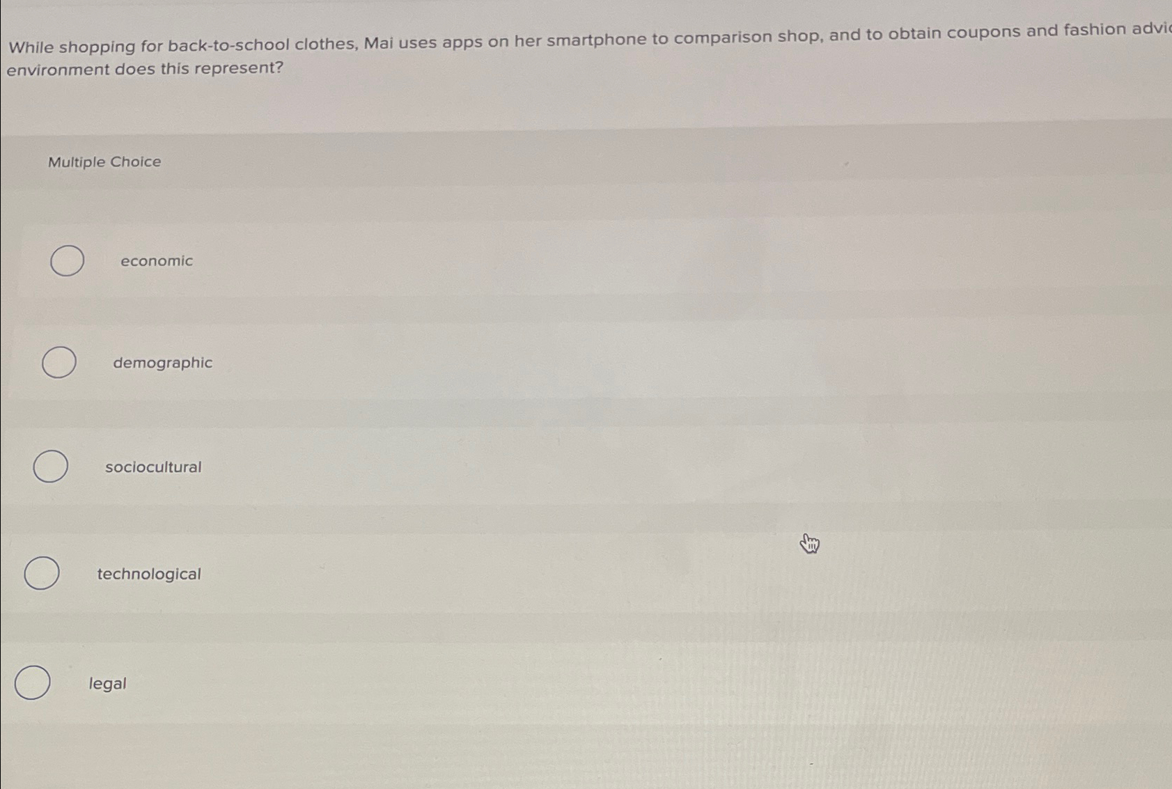  While shopping for back-to-school clothes, Mai uses apps on her smartphone
