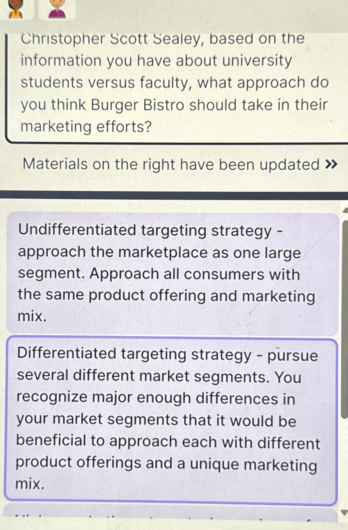  Christopher Scott Sealey, based on the information you have about university