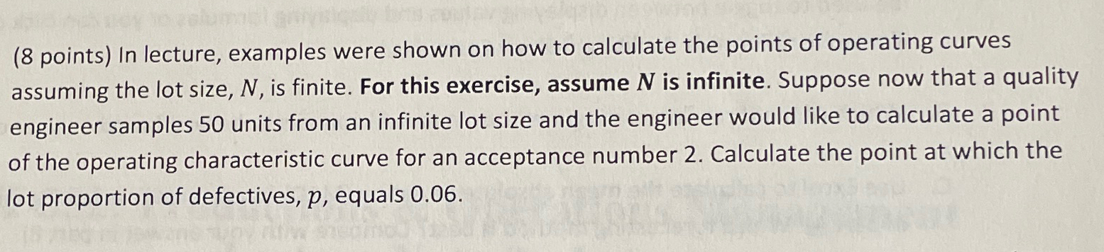  (8 points) In lecture, examples were shown on how to calculate