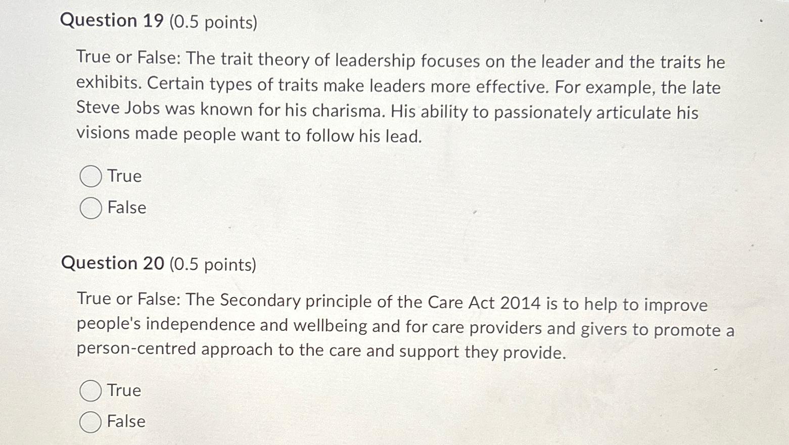  Question 15(0.5 points) True or False: The main aims of the