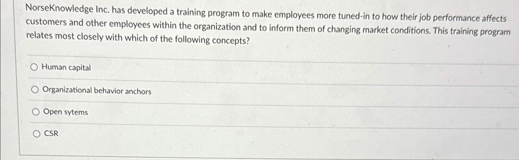  NorseKnowledge Inc. has developed a training program to make employees more