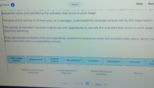  Help Sav sequential order and identifying the activities that occur in