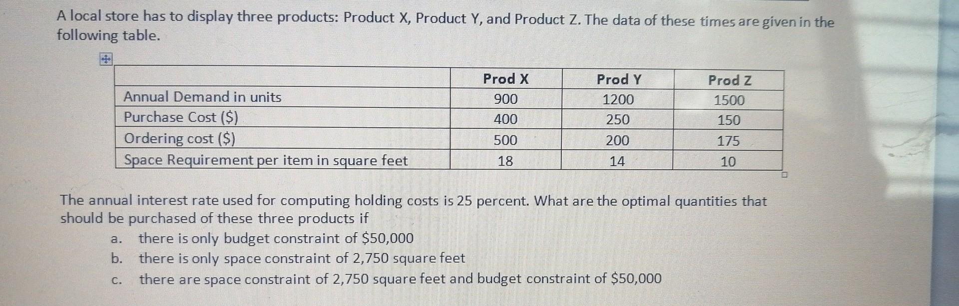  Please use excel to find the solution. More this question is