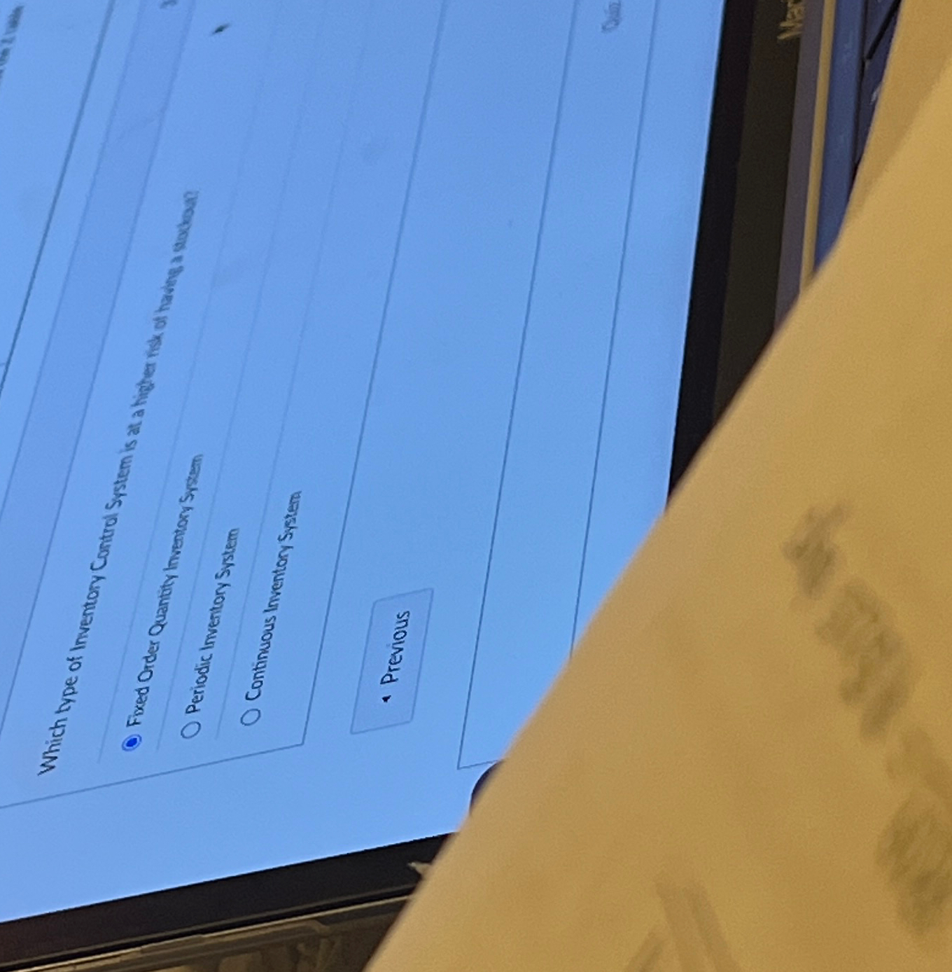  Fixed Order Quantity Inventory system Periodic Inventory System Continuous inventory syetena