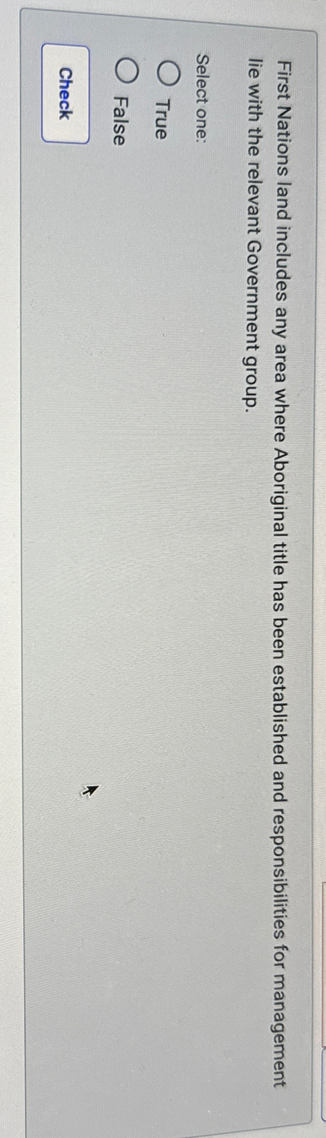  First Nations land includes any area where Aboriginal title has been