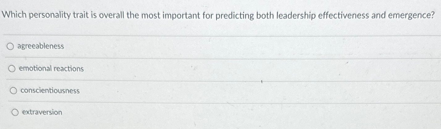  Which personality trait is overall the most important for predicting both