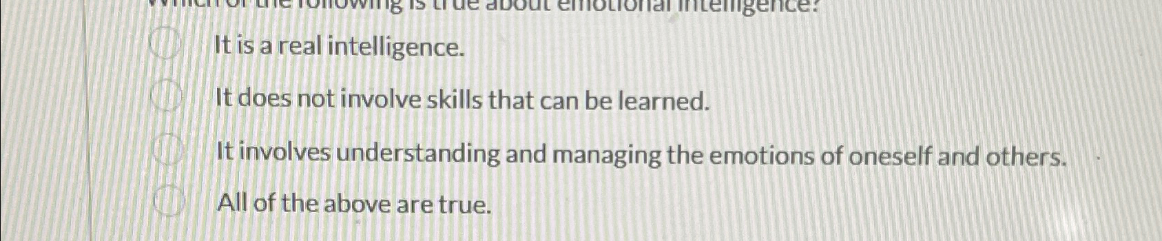  It is a real intelligence. It does not involve skills that