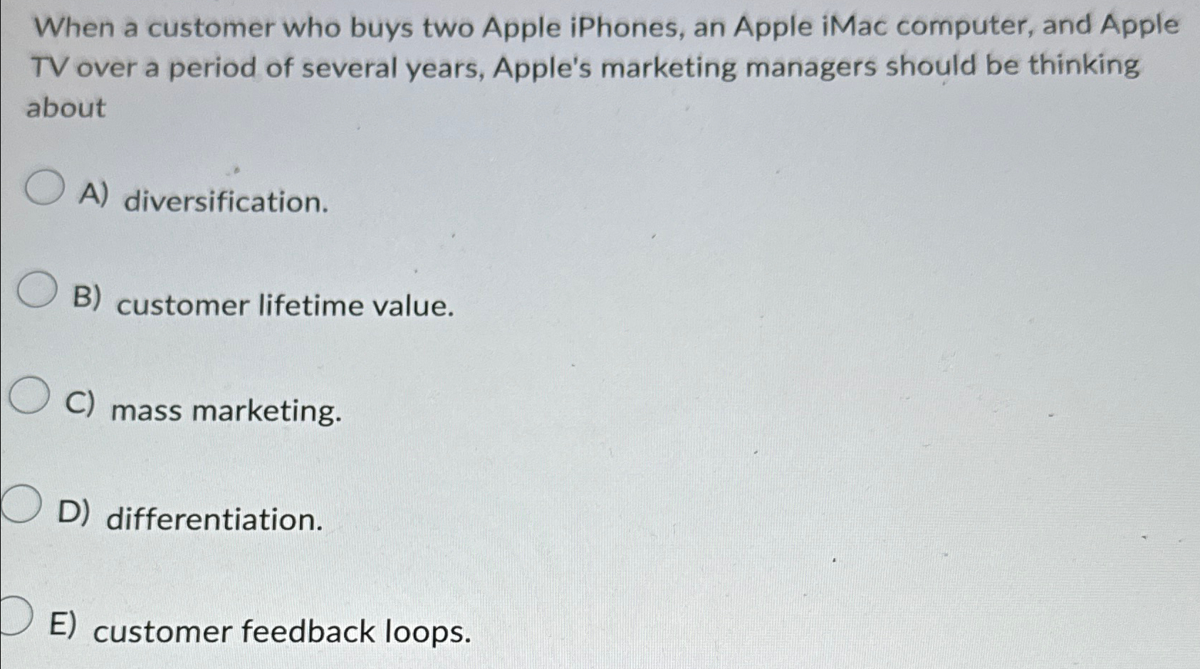  When a customer who buys two Apple iPhones, an Apple iMac