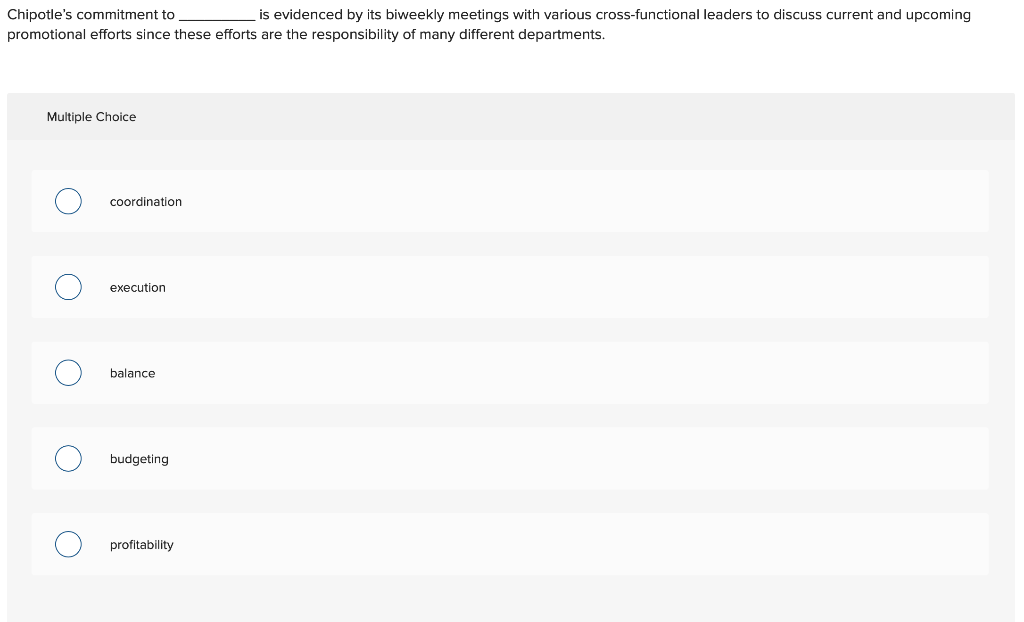 Please help Chipotle's commitment to is evidenced by its biweekly meetings with