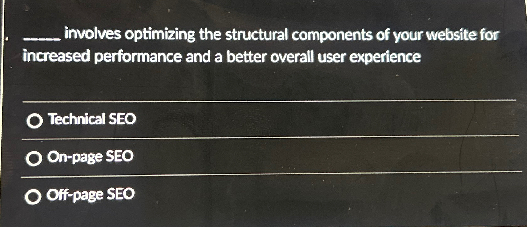  involves optimizing the structural components of your website for increased performance