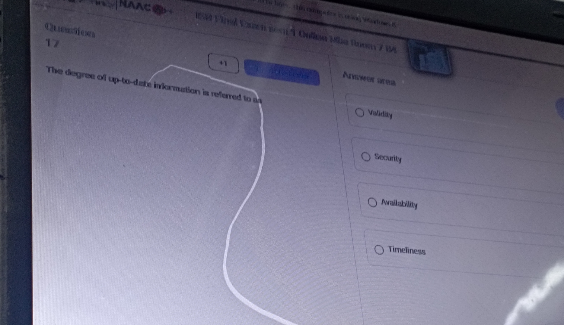  Qatseriviesta 17 Availability Timeliness 
