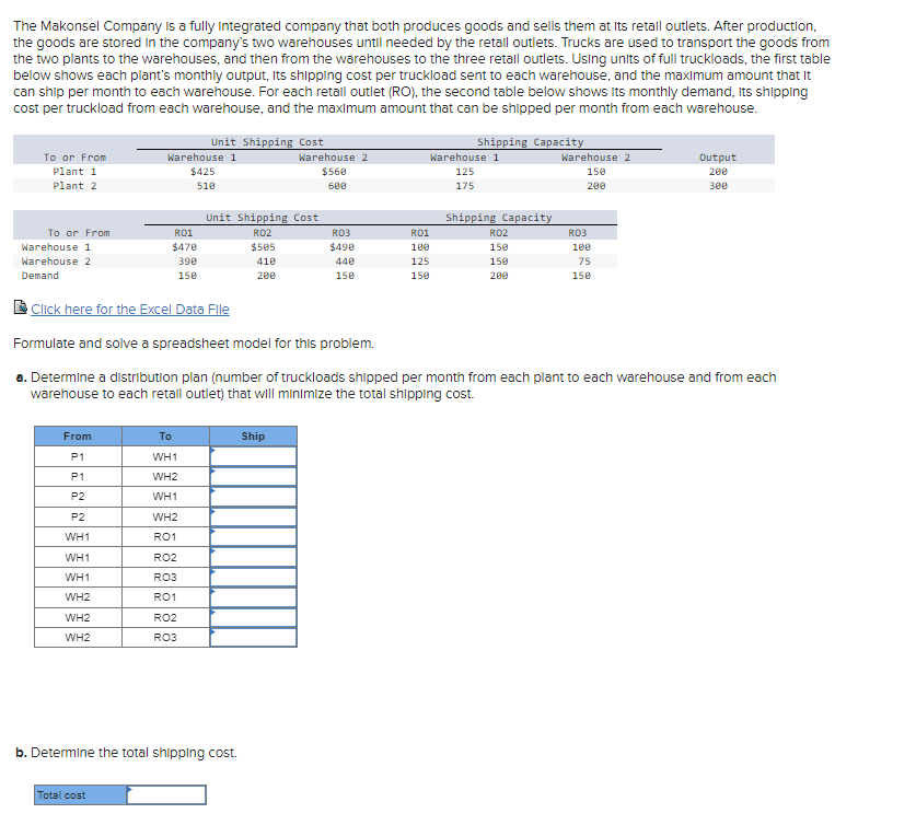 PLEASE USE EXCEL SOLVER TO ANSWER THIS. AND PLEASE CLEARLY STATE ANSWER.
