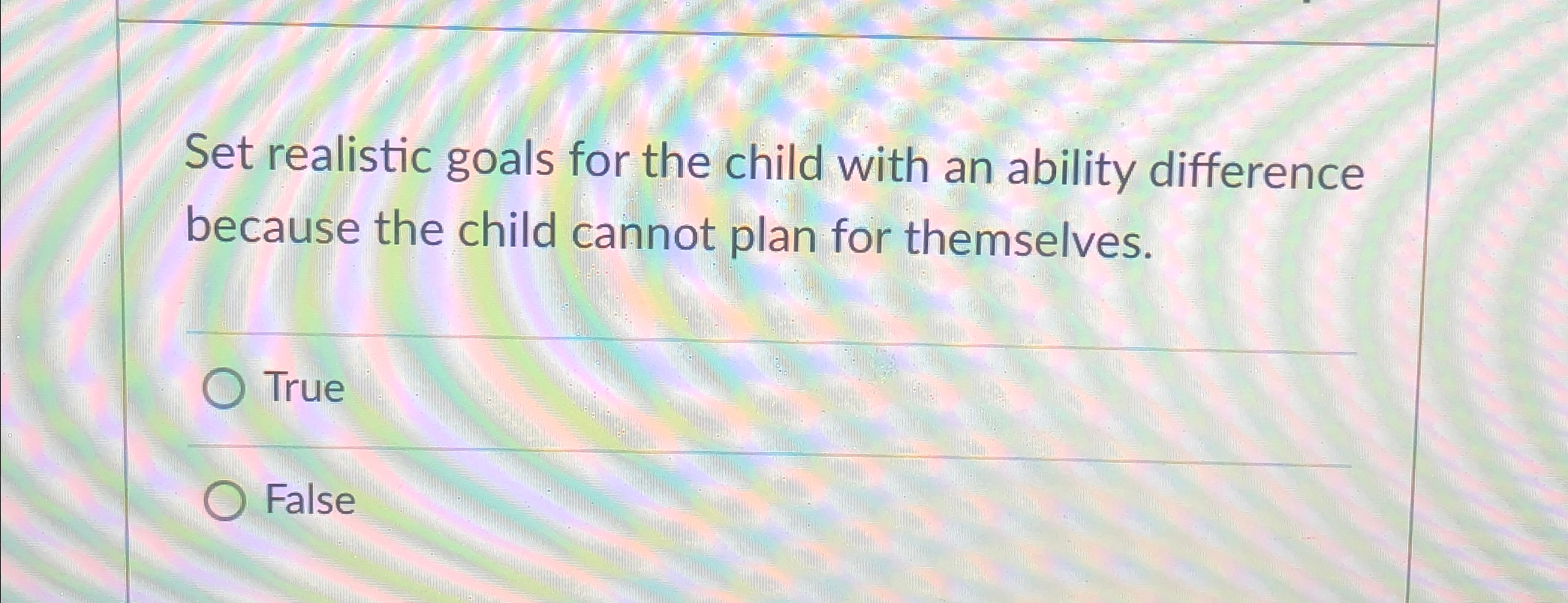  Set realistic goals for the child with an ability difference because