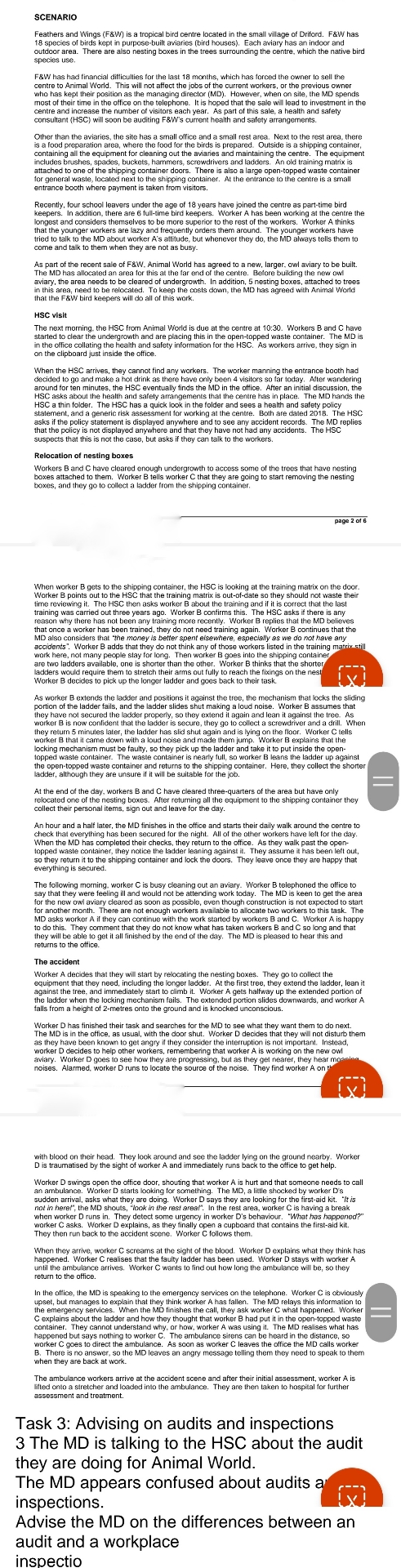  SCENARIO There are also nesting boxes in the trees surrounding the