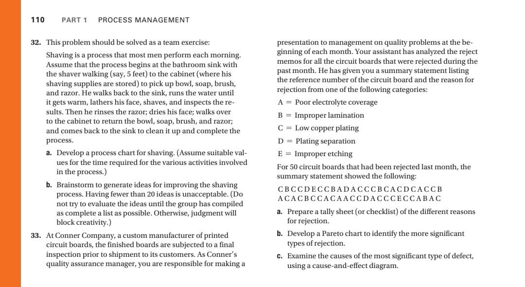  32. This problem should be solved as a team exercise: Shaving