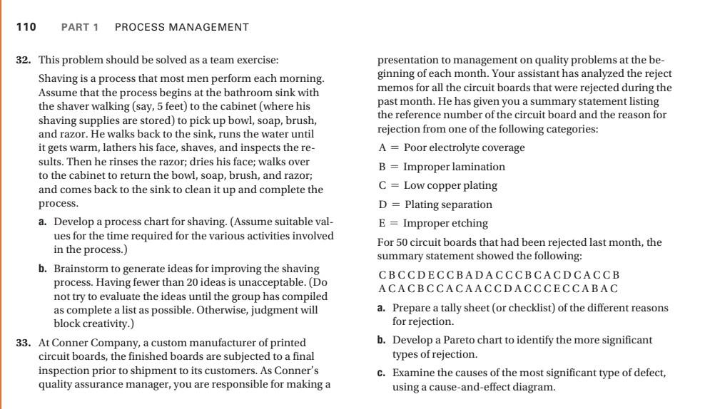 is a process that most men perform each morning. Assume that the