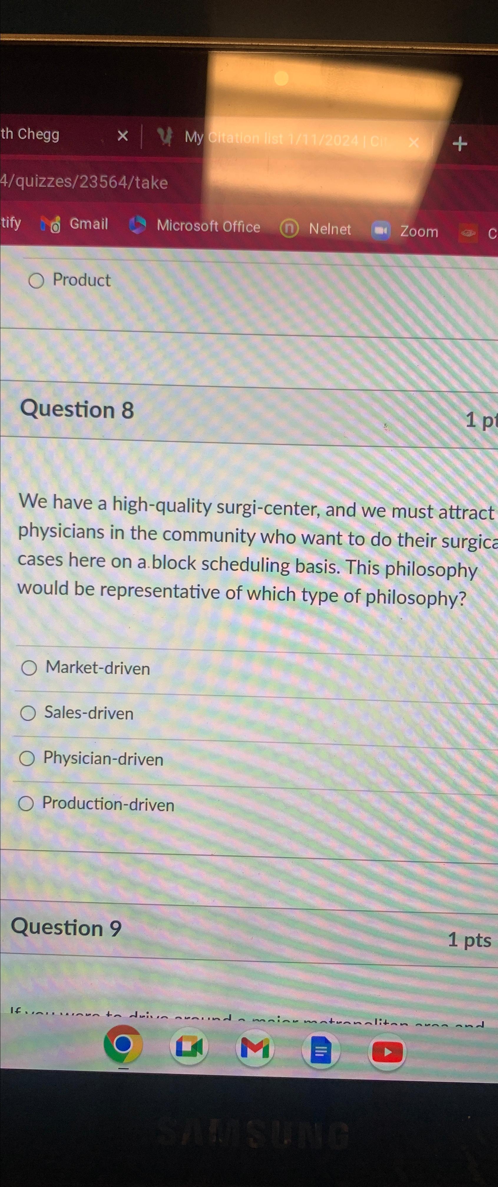  Question 8 We have a high-quality surgi-center, and we must attract