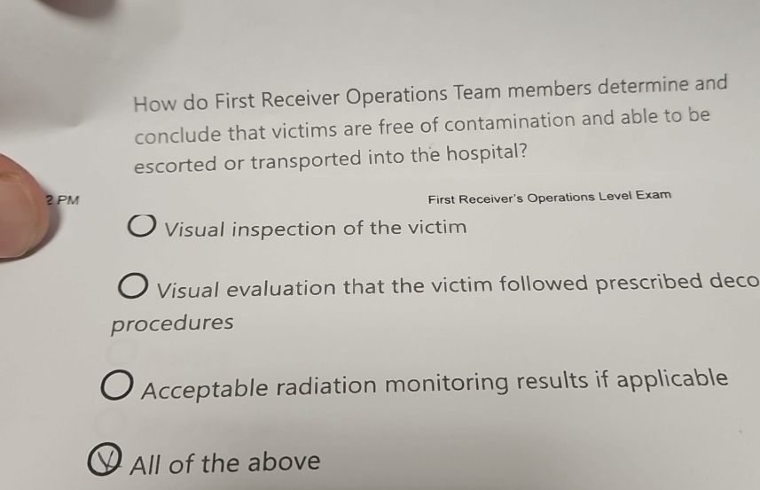  How do First Receiver Operations Team members determine and conclude that
